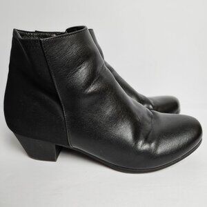 Black Rivet Black Block Heel Women's Contemporary Business Office Ankle Boots
